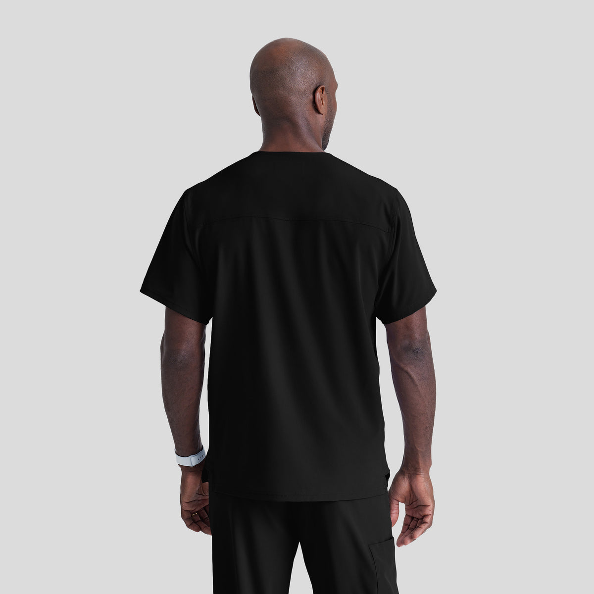 Men's Structure 1-Pocket V-Neck Scrub Top | Black
