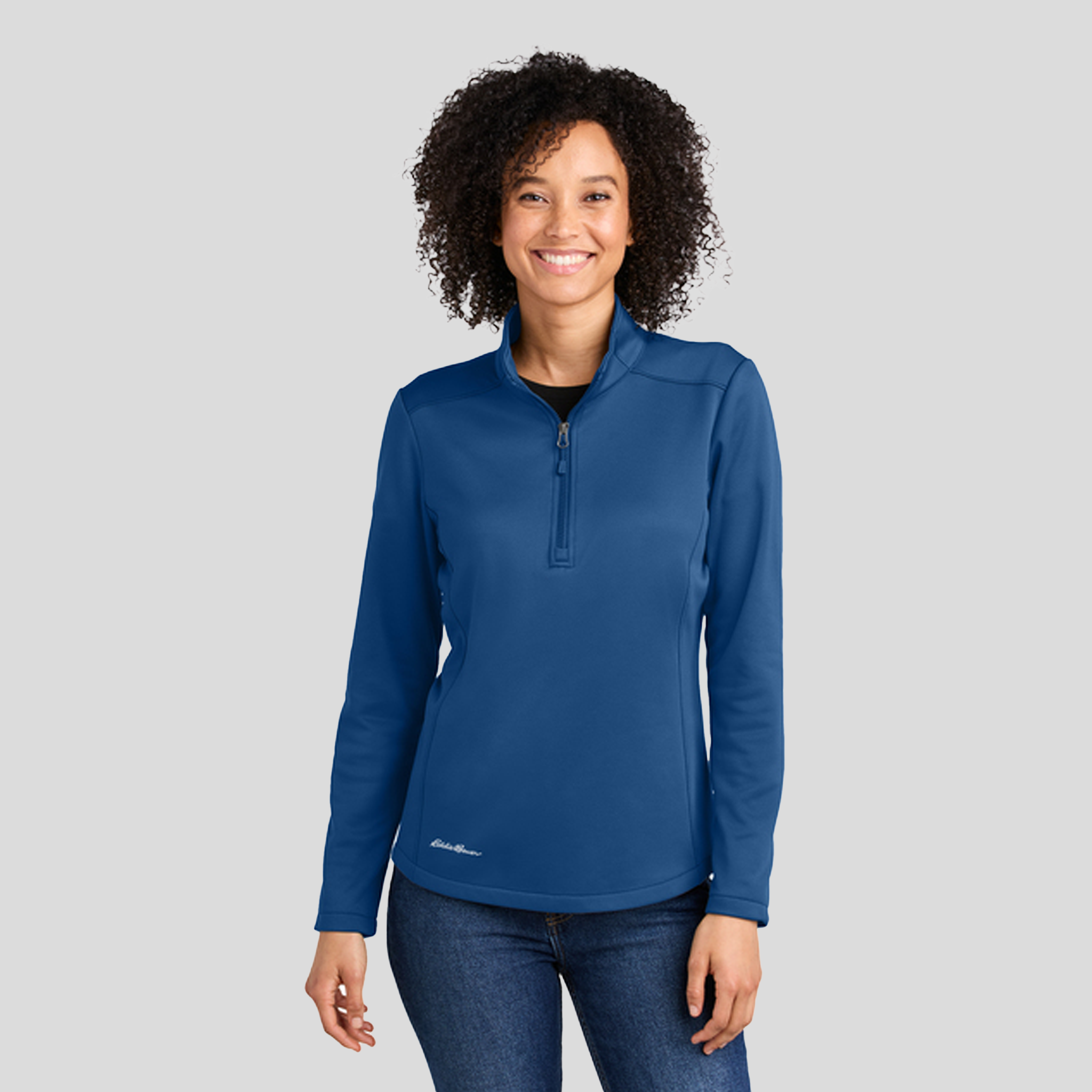 Womenโs Smooth Mid Layer Fleece 1/2-Zip | Cobalt Blue