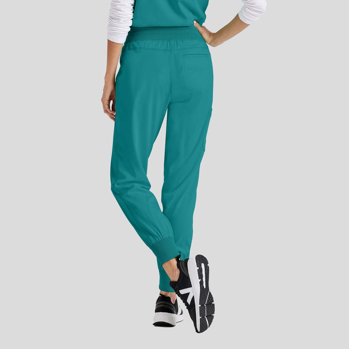Eden 5-Pocket Mid-Rise Jogger Scrub Pant | Teal