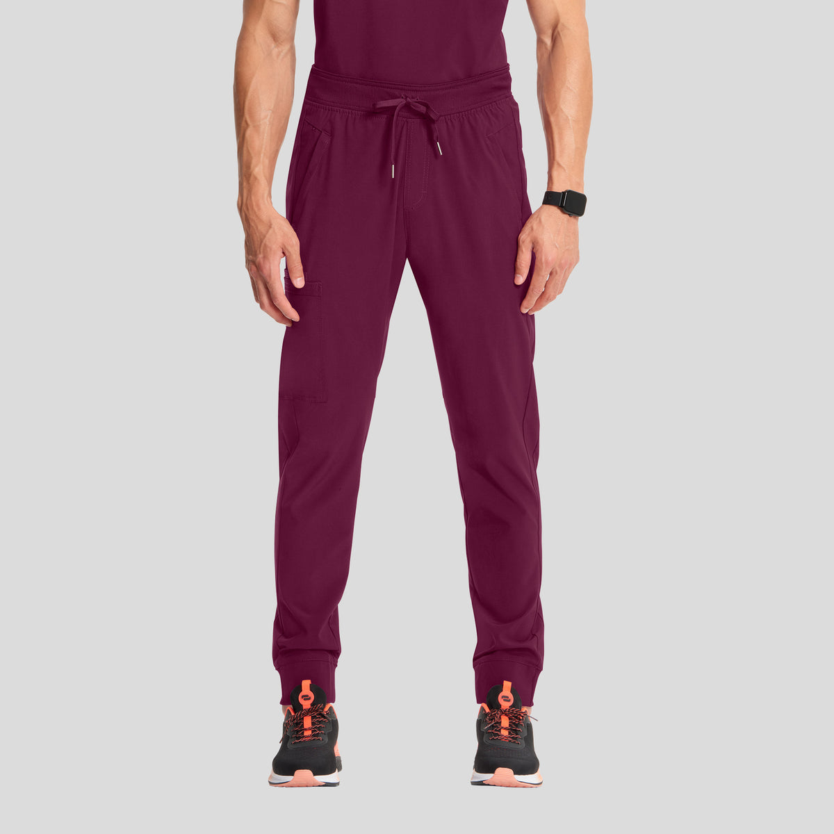 Infinity Men's Drawstring Jogger Scrub Pant | Wine
