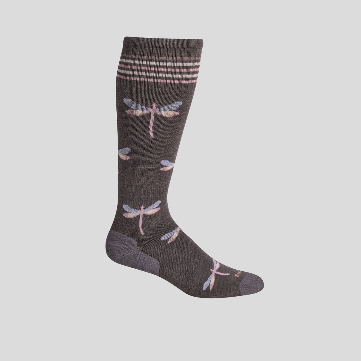 Dragonfly Moderate Graduated Compression Socks | Mushroom